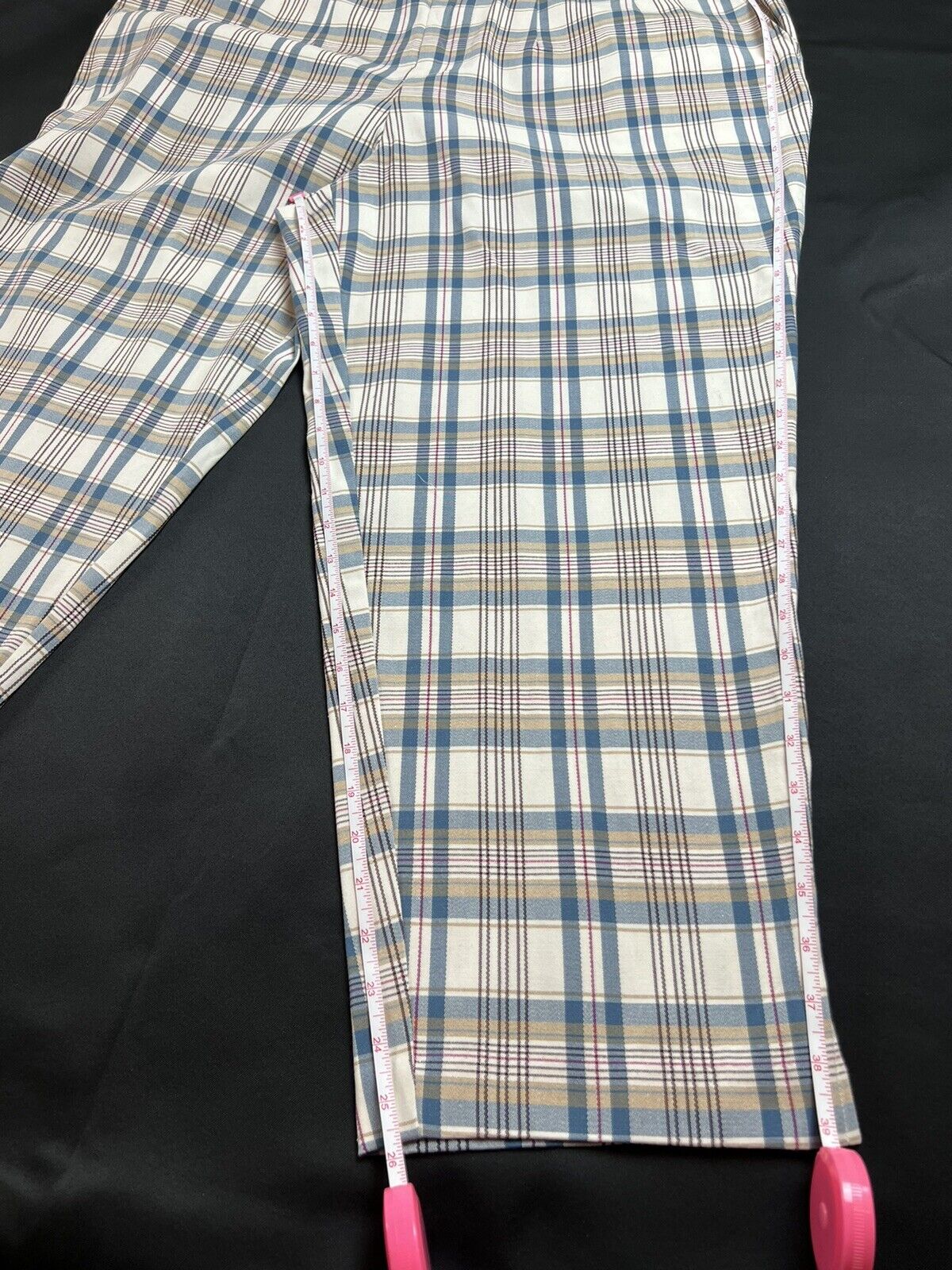 Ava & Viv Women’s Pants Plaid Ankle Mid-Rise Comfort Waist Multicolor Sz 20W