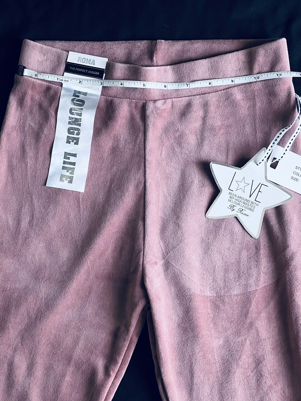 Roma Concept By Rosee Faux Suede Pants Women’s Mauve Pink Sz S