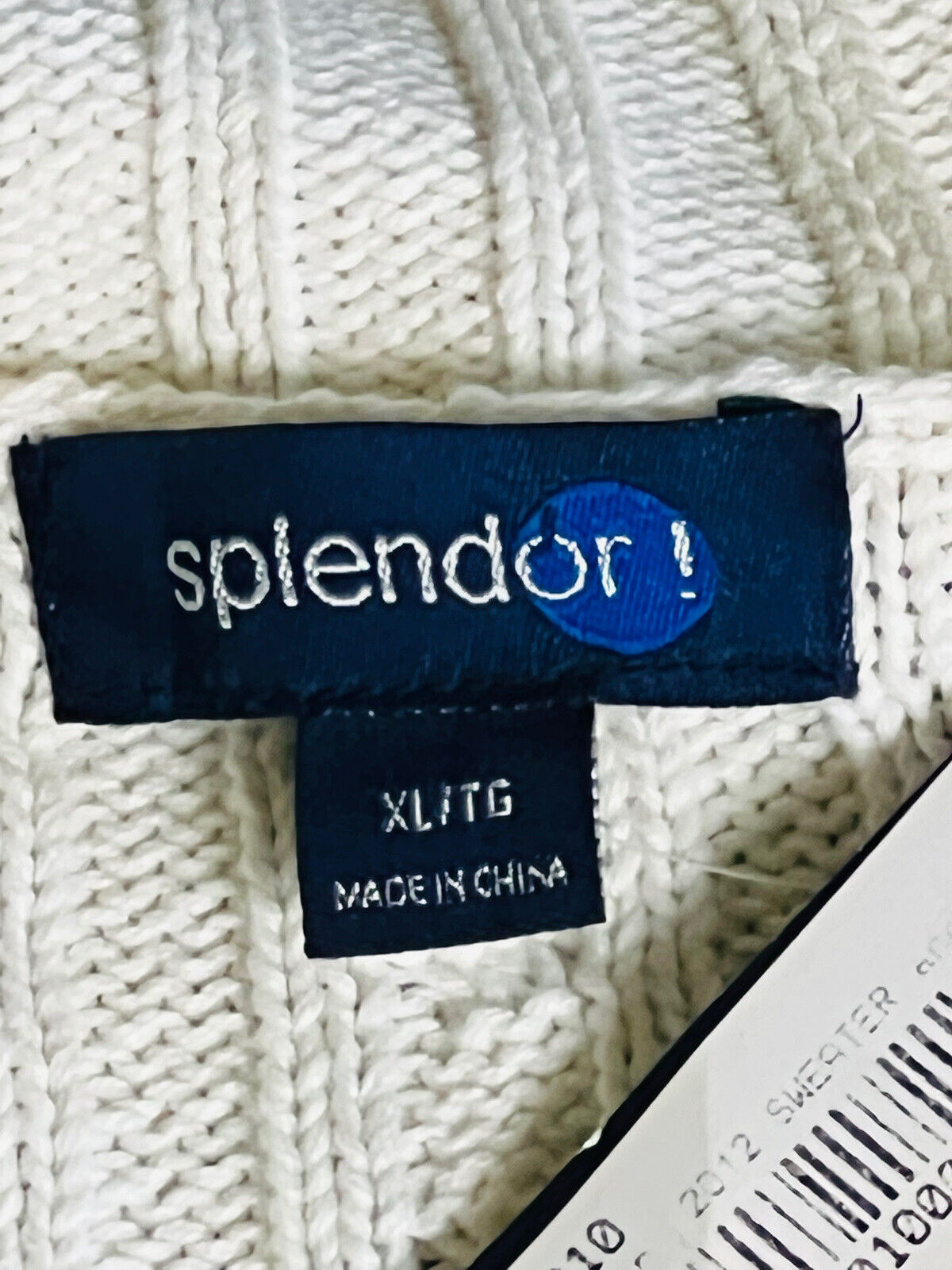 Splendor Women’s Cotton Cardigan White Sz XL