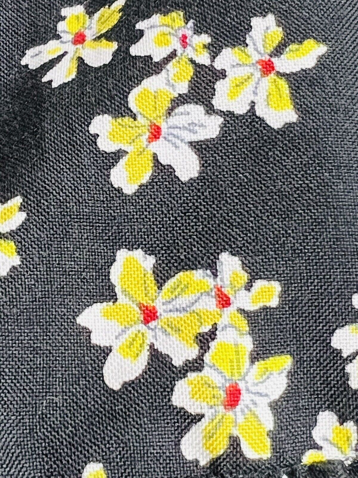 Hint of Blush Women's Floral Black Yellow Flower Long Sleeve Dress Size 1X