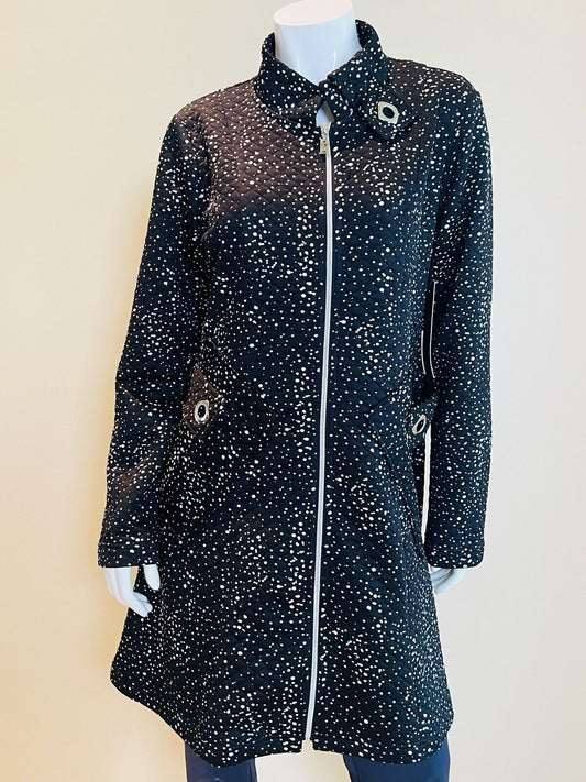 UBU Pack Your Personality Women’s Jacket Polka Dots Black White Sz M Coat (11)