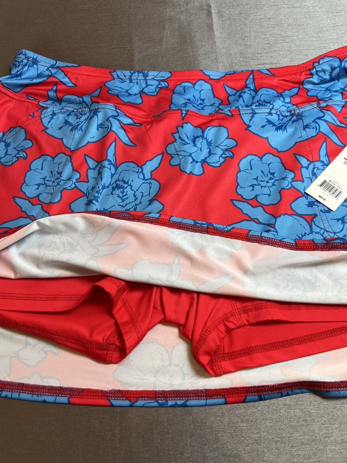 Jofit Women's Skort Skirt Golf Tennis Red Blue prints floral Size XL