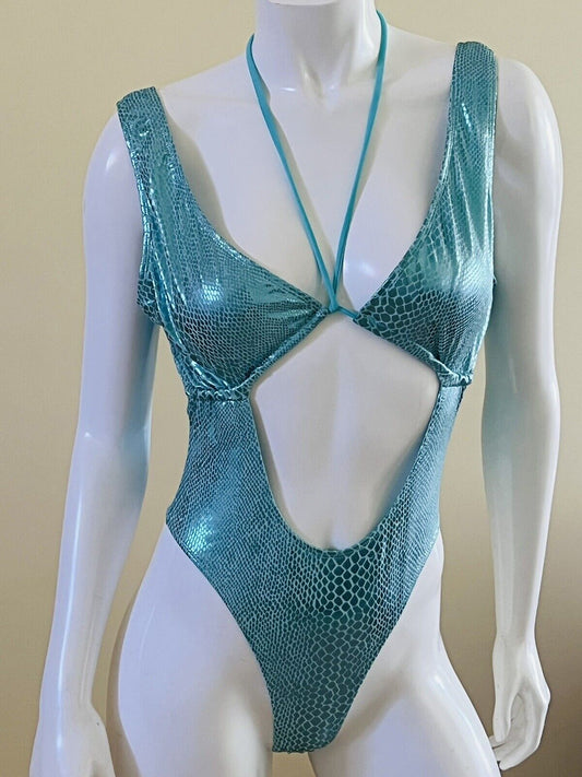 One Pc Swimsuit Aqua Mermaid Sz S