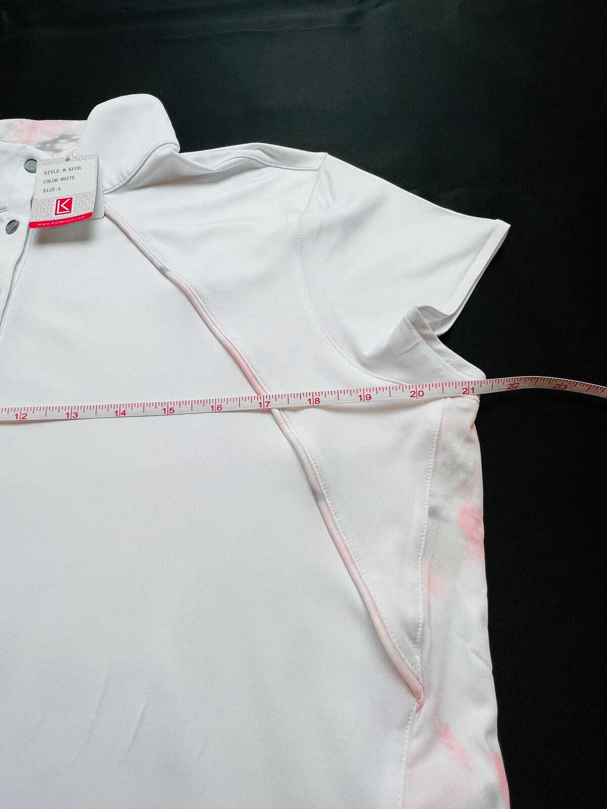 Kate Lord Golf White Polo Shirt Short Slv Size L