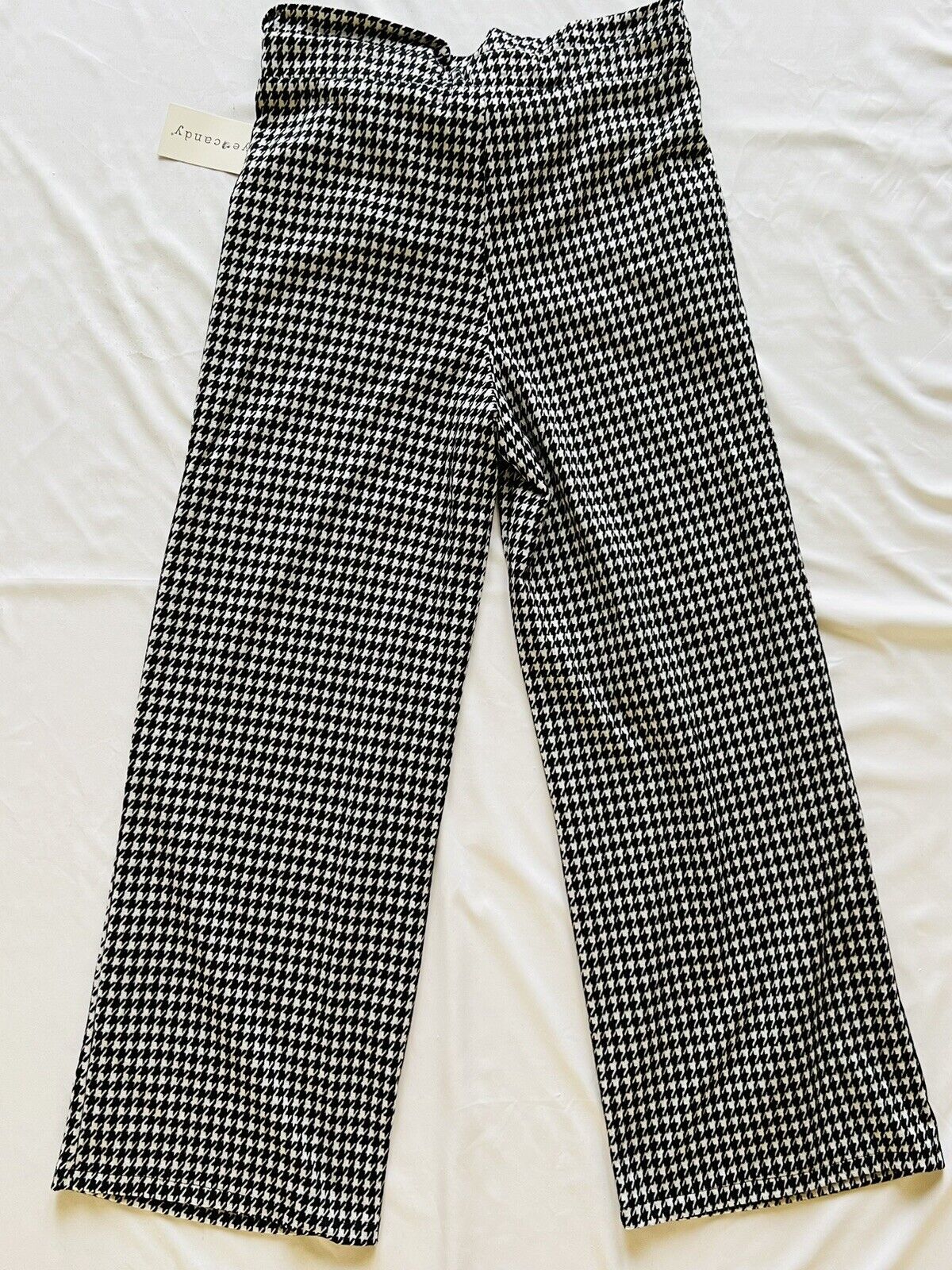 Eye Candy Women’s Plaid Pants Sz L Black White