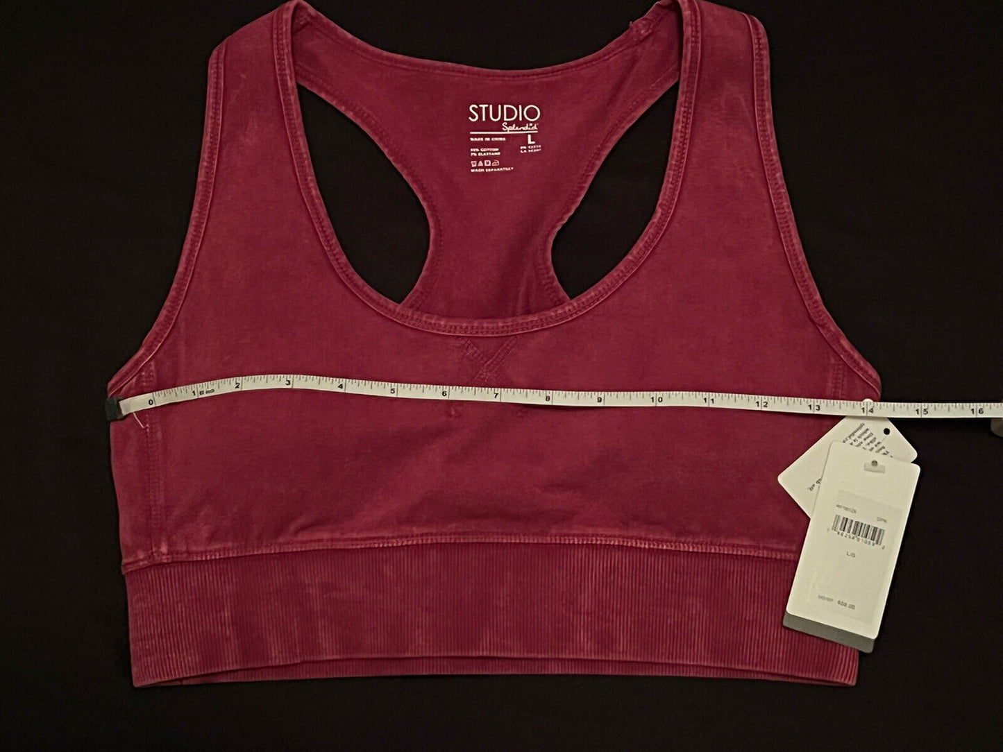 Splendid Studio Women's Size L  Dark Pink Active Sports Bra Wicking Stretch