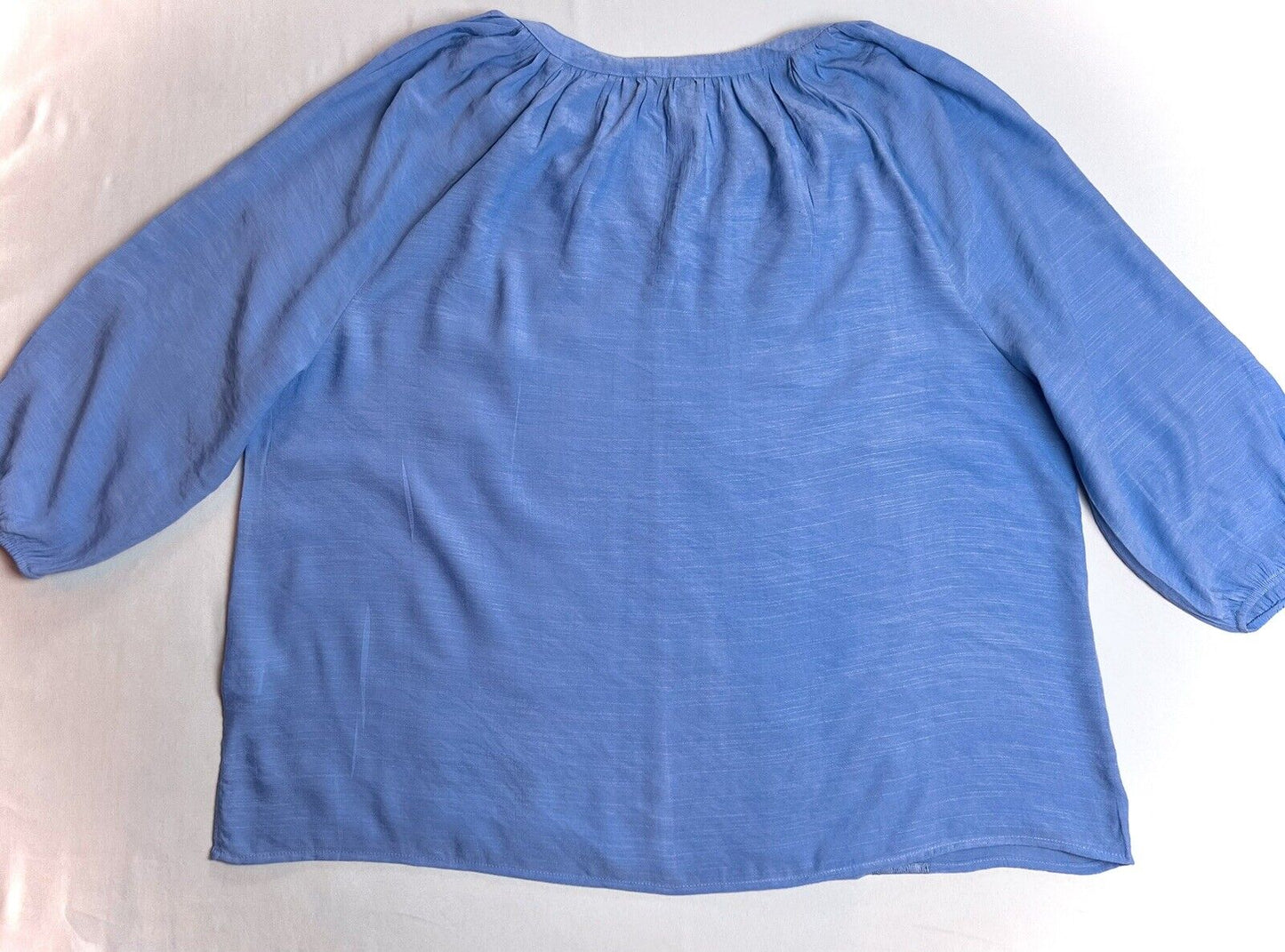 Emily Daniels Women’s Blue Blouse Long Sleeve Shirt Top Sz XL