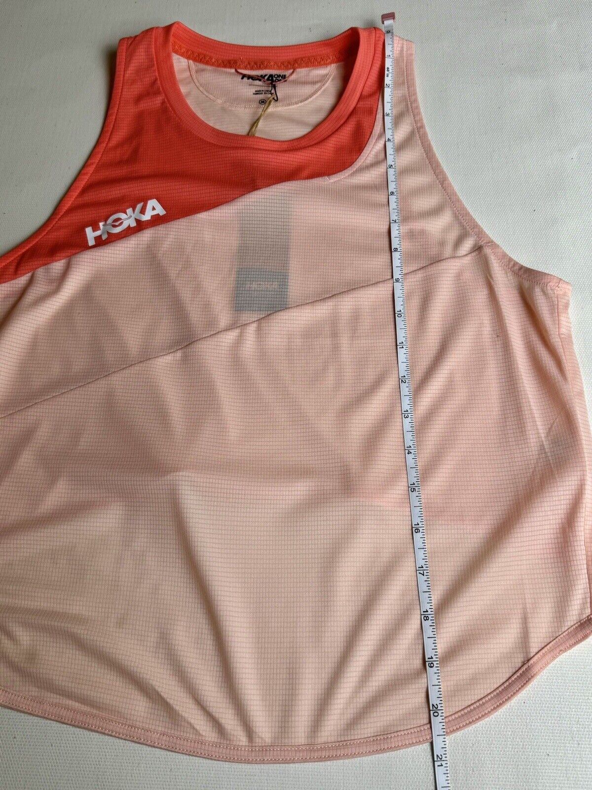 Hoka One One Women’s Glide Tank Top Size M Orange Sleeveless.   (53)