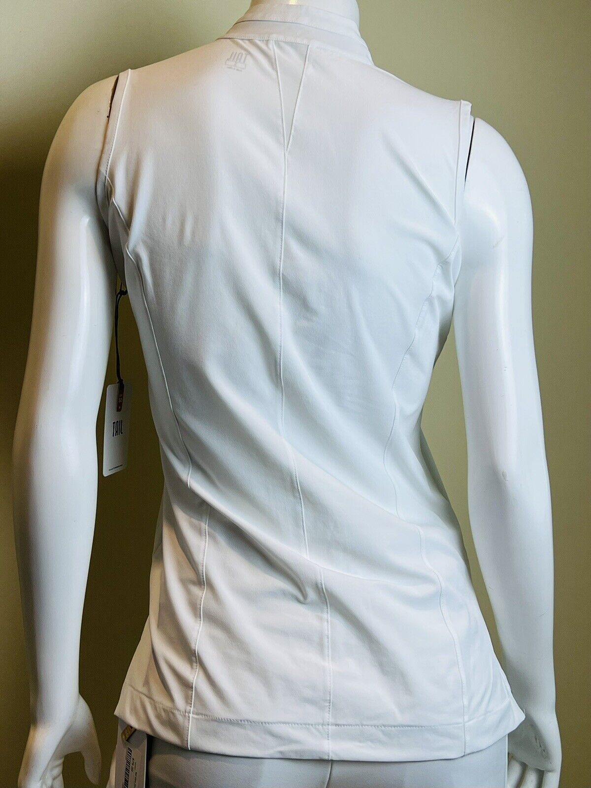 Tail Women's Golf Shirt White Short Sleeve Size L