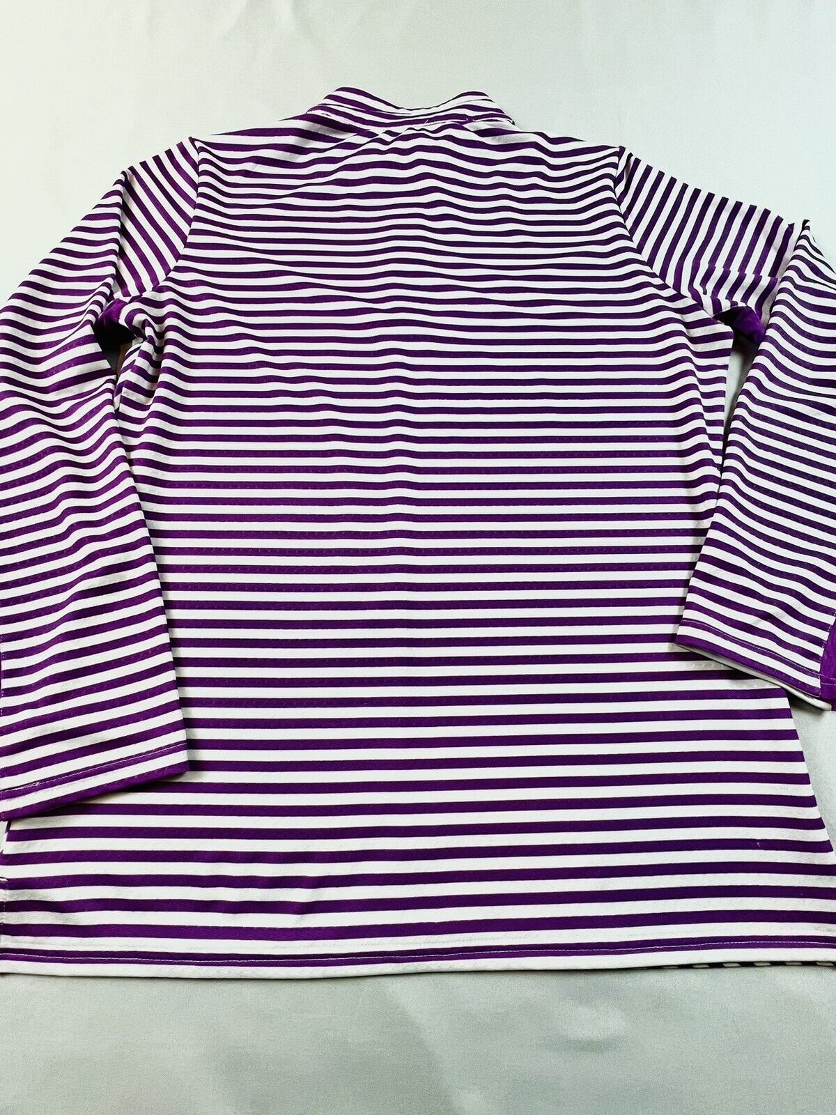 Bette & Court Women’s Golf Sweatshirt Sz M Purple Stripe