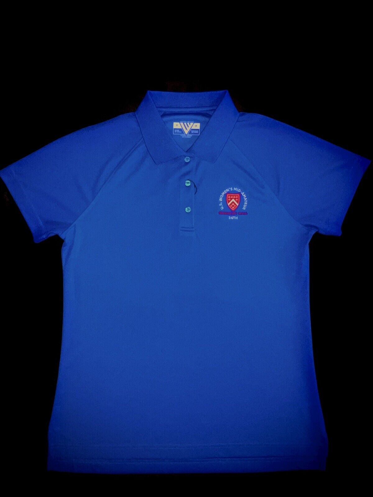 LeverWear Women's Golf Polo Shirt Blue Sz M