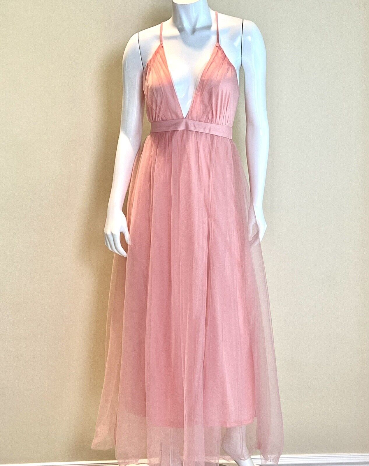 Floerns Womens Spaghetti Strap Maxi Cocktail Party Dress Pink Sz M (7)