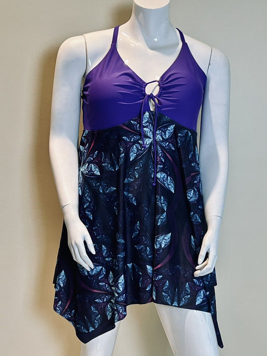 Hanna Nicole One Pc swimsuit Dress Sz 22W Bathing Suits Purple