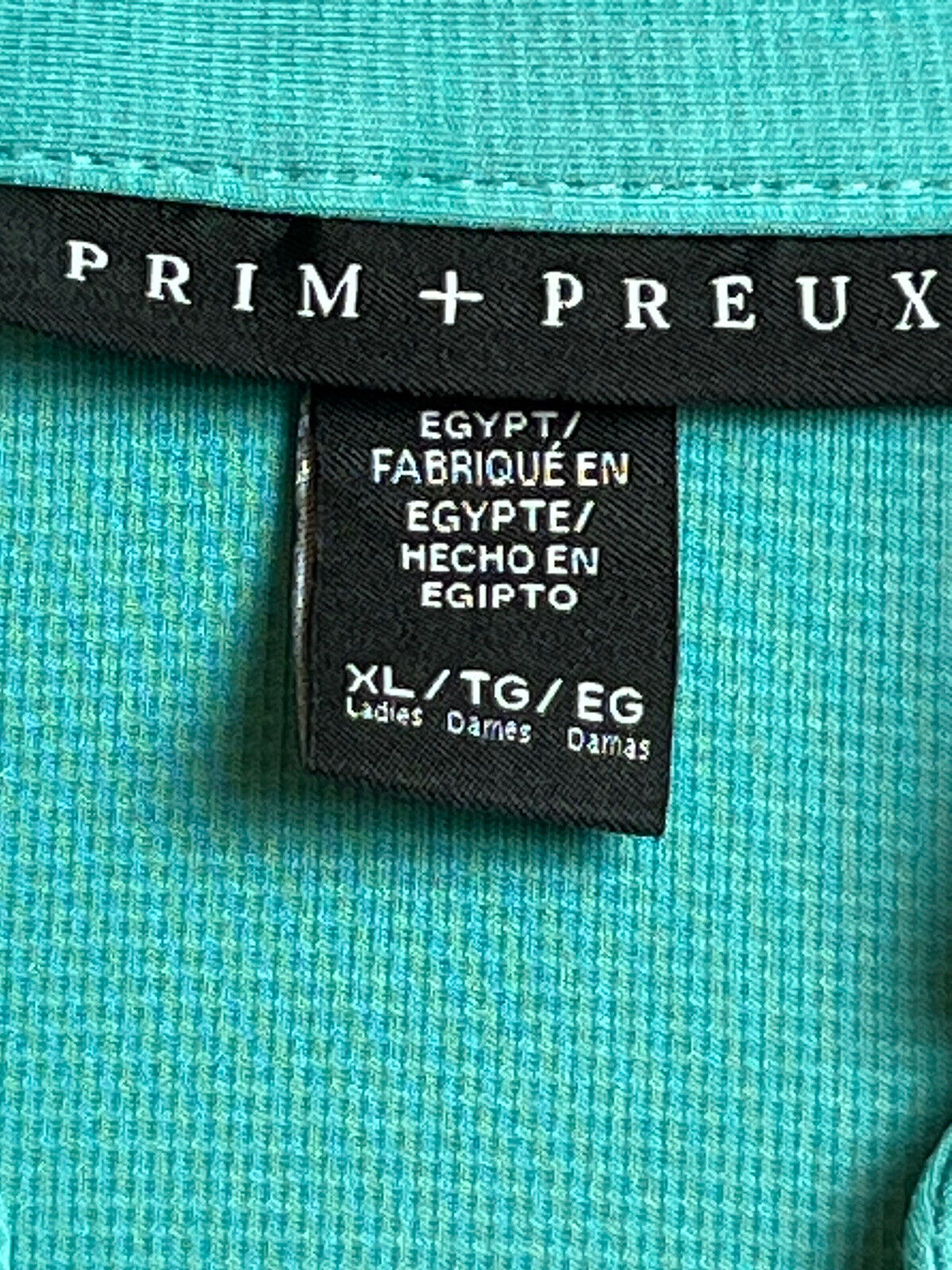 PRIME+PREUX Woman’s Polo Shirt Size XL Green (#1)