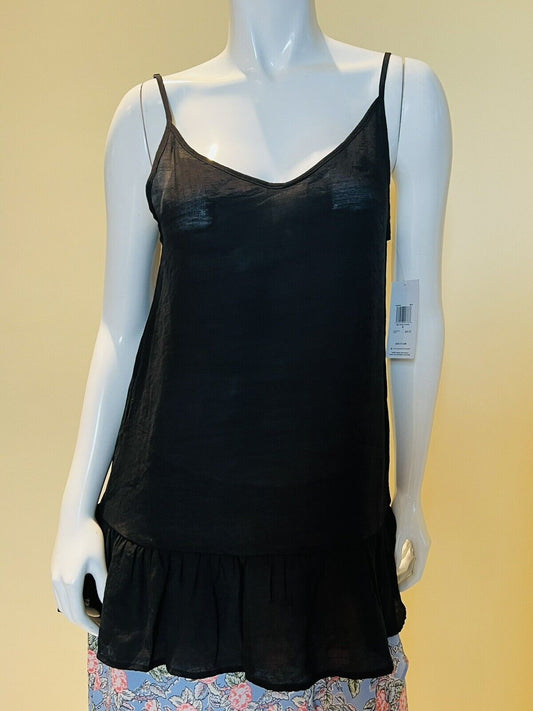 HURLEY Women’s Black Blouse tank top Sz S (1)